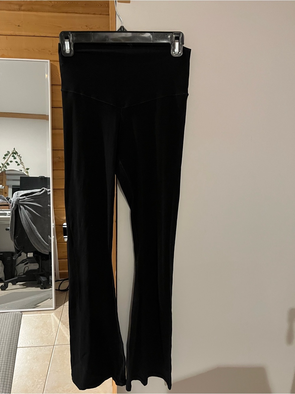 Aerie Offline Black High-Waist Flare Leggings